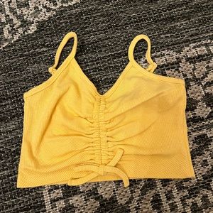 yellow crop top